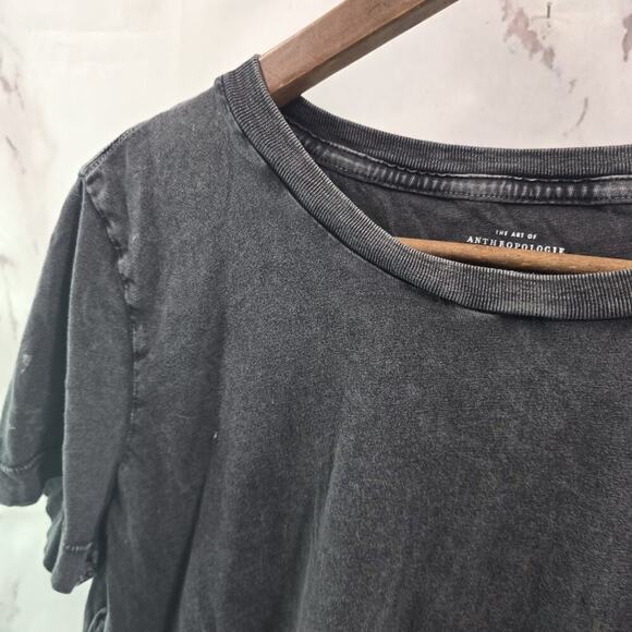 Anthropologie T Shirt Womens Medium Gray Boxy Crew Novia Jonatan Possibilities - Picture 2 of 9